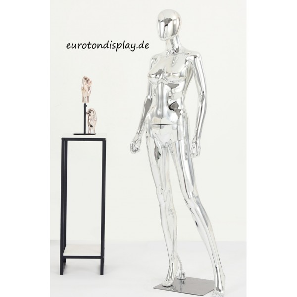 EurotonDisplay MCWhite weiß matt abstrakte Schaufensterpuppe mit Metallplatte male mannequin männlich MC1W