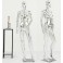 schöne abstrakte silber glänzend lackierte Schaufensterpuppe Egghead Neu mannequin männlich/weiblich