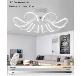 B-WareB139    LED ceiling light XW008-8. Incl. LEDs and remote control light and color adjustable 80 W