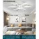 XW808 LED ceiling light with remote control light color / brightness adjustable acrylic shade white lacquered metal frame