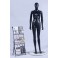 FC-4Black schwarz weibliche abstrakte Schaufensterpuppe mit Metallplatte  