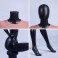 FC-4Black schwarz weibliche abstrakte Schaufensterpuppe mit Metallplatte  