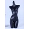 female mannequin black matt lacquered high quality without head with plate