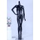 female mannequin black matt lacquered high quality without head with plate