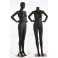 Male abstract mannequin white shiny or black matt skin color man new ears nose