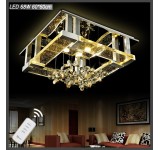  B goods B197 LED ceiling light 1675-60*60cm crystal clear 97x69cm incl. LEDs and remote control light color adjustable 68 W
