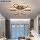 XW809 LED ceiling light with remote control light color / brightness adjustable acrylic shade white lacquered metal frame