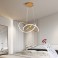 9642 LED pendent light grey  white or gold frame with remote control light color and brightness adjustable acrylic screen A +