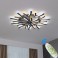 XW062 black LED ceiling light with remote control light color / brightness adjustable acrylic screen black lacquered metal frame