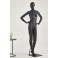 Mannequin black matt lacquered Female nose shaped mouth