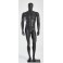 Mannequin black matt lacquered male nose shaped mouth