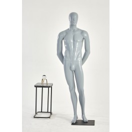 Mannequin gray matt lacquered male nose shaped mouth