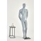 Mannequin gray matt lacquered male nose shaped mouth