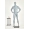 Mannequin gray matt lacquered male nose shaped mouth