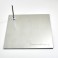 Metal plate brushed silver 38x38 cm 4.5 kg. With foot spike