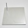 Metal plate brushed silver 38x38 cm 4.5 kg. With foot spike