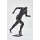 Schöne Sportliche Schaufensterpuppe Mann oder Frau laufend schwarz matt ohne Kopf Schön und Hochwertig