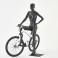 Cycling position Sporty mannequin man or woman black matte sculpted head Beautiful and high quality