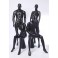 J8-8 abstract sitting female  mannequin matt black 