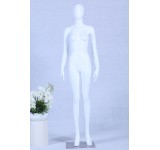 B Ware Nr 108 S- Mannequin white matt lacquered high-grade eggheaed with metal plate woman female