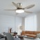 SX023-122 silver/grey ceiling fan with LED lighting 6 speeds, timer summer and winter mode