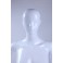 Male female abstract mannequin white glossy skin color man new ears nose