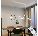 TY8279-100 Modern LED pendant light with remote control or app Light color/brightness adjustable Acrylic edge and metal frame