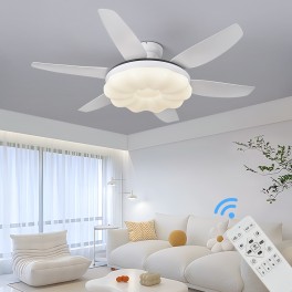 SX009-132 dark brown ceiling fan LED lighting 6 speeds, timer summer and winter mode