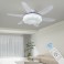 SX009-132 dark brown ceiling fan LED lighting 6 speeds, timer summer and winter mode