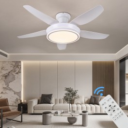 SX009-132 dark brown ceiling fan LED lighting 6 speeds, timer summer and winter mode