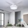 SX009-132 dark brown ceiling fan LED lighting 6 speeds, timer summer and winter mode