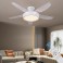 SX009-132 dark brown ceiling fan LED lighting 6 speeds, timer summer and winter mode