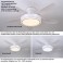 SX009-132 dark brown ceiling fan LED lighting 6 speeds, timer summer and winter mode