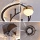 SX009-132 dark brown ceiling fan LED lighting 6 speeds, timer summer and winter mode