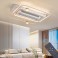 oscillating ceiling fan with LED lighting with remote control light color/brightness adjustable 6 speeds