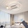 oscillating ceiling fan with LED lighting with remote control light color/brightness adjustable 6 speeds