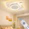 Ceiling fan with LED lighting with remote control light color/brightness adjustable 6 speeds