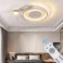 Ceiling fan with LED lighting with remote control light color/brightness adjustable 6 speeds