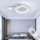 Ceiling fan with LED lighting with remote control light color/brightness adjustable 6 speeds