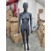 Male female abstract mannequin black matt skin color man new ears nose