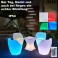 LED garden light, luminous armchair, table, economical with remote control