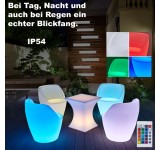 LED garden light, luminous armchair, table, economical with remote control