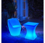 LED garden light, luminous armchair, table, economical with remote control