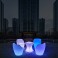 LED garden light, luminous armchair, table, economical with remote control