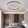 TY3019 LED ceiling light with remote control or app light color/brightness adjustable crystal edge and metal frame