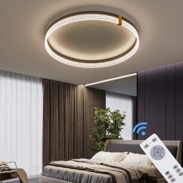 TY3019 LED ceiling light with remote control or app light color/brightness adjustable crystal edge and metal frame