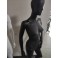  Abstrake Schaufensterpuppe LM LF schwarz matt Hautfarbe Mann Frau Ohren Nase Kopf geformt