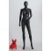 Male female abstract mannequin black matt skin color man new ears nose