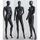 Male female abstract mannequin black matt skin color man new ears nose