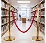Elegante VIP-Absperrpfosten mit rotem Seil – Für Events, Empfang & mehr